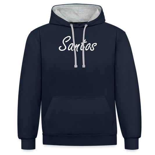 2024 SANTOS Collection Contrast Colour Hoodie - navy/heather grey